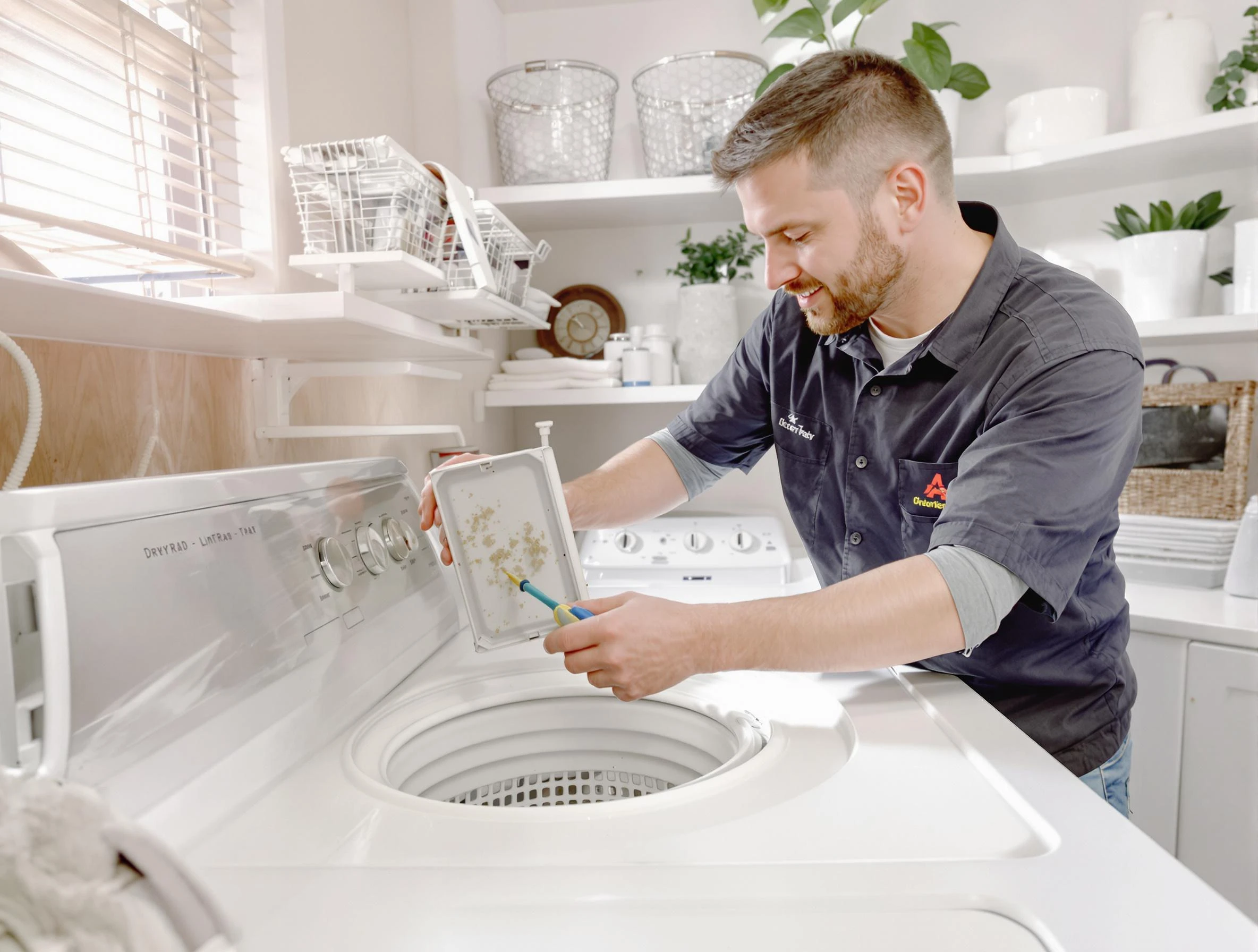 Cleaning Dryer Lint Trap in Hopewell