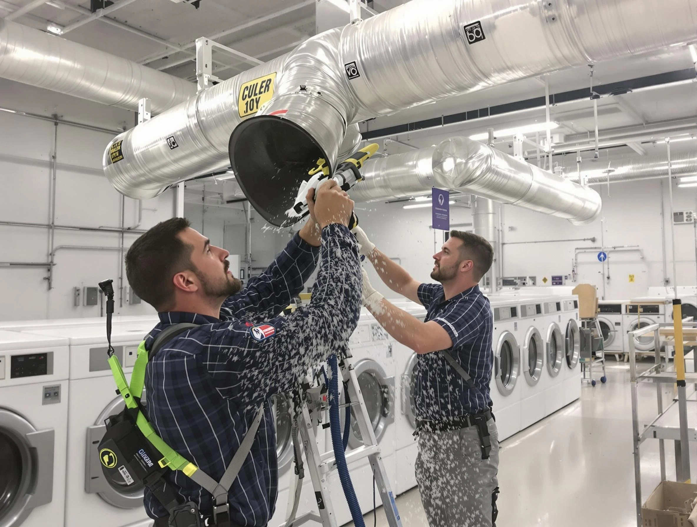 Hopewell Dryer Vent Cleaning team performing large-scale commercial dryer vent cleaning in Hopewell