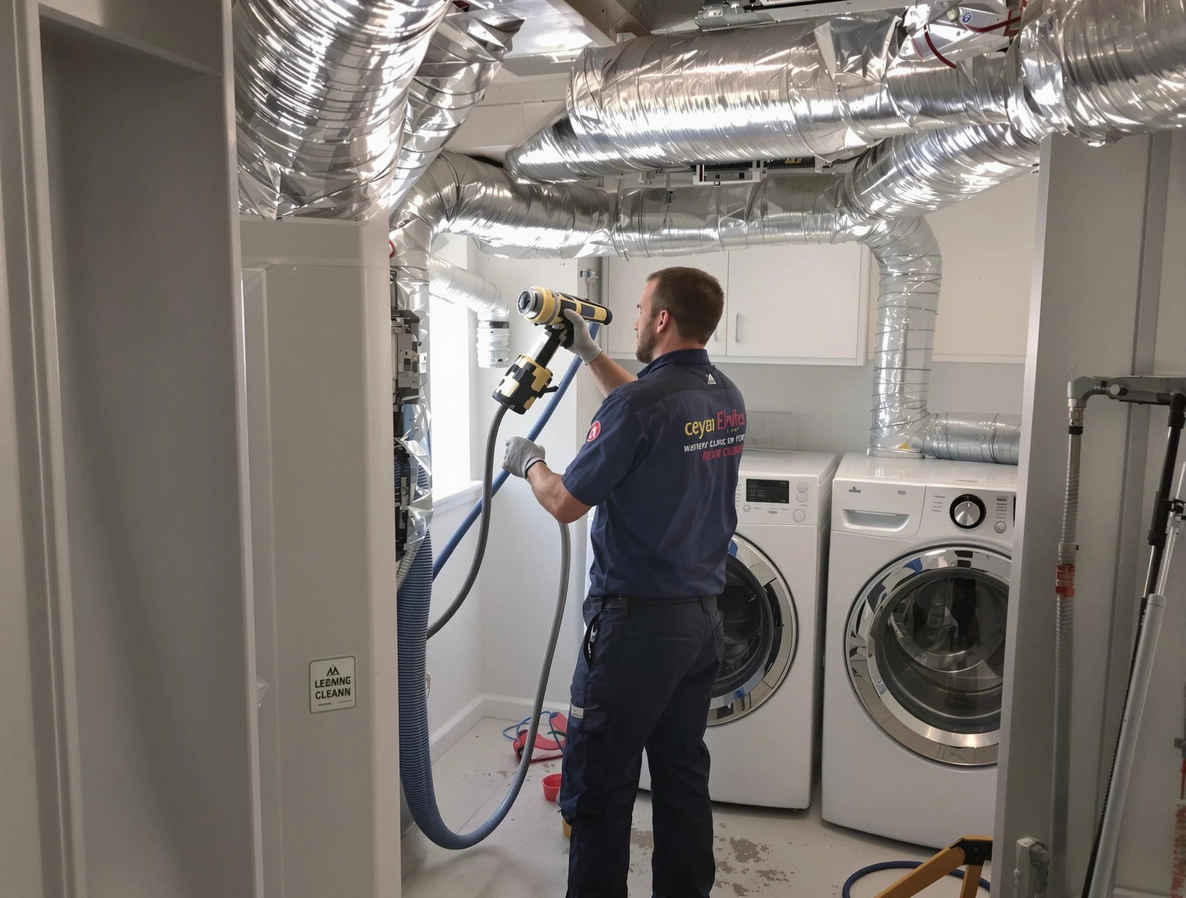 Hopewell Dryer Vent Cleaning specialist using advanced equipment for thorough duct cleaning in Hopewell