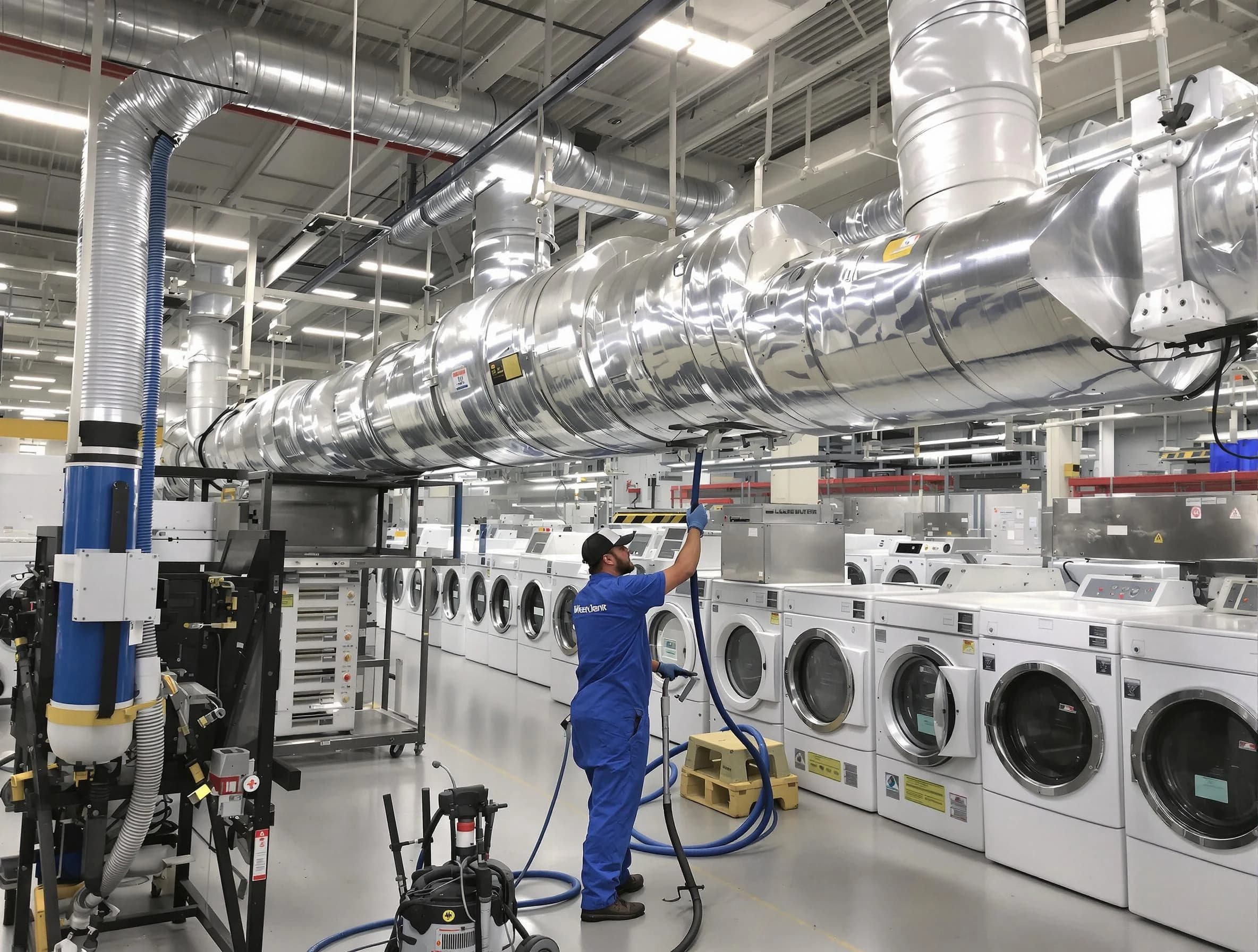 Hopewell Dryer Vent Cleaning team performing heavy-duty industrial dryer vent cleaning in Hopewell